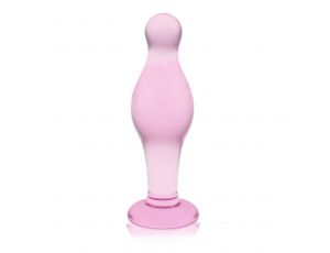 Szklany korek analny Lovetoy Romance różowy 11 cm