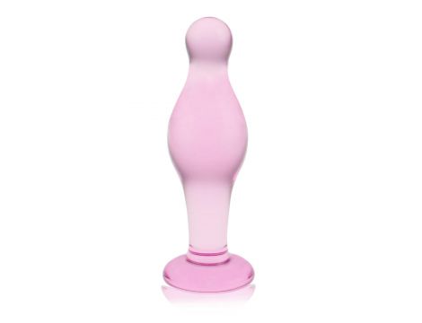 Szklany korek analny Lovetoy Romance różowy 11 cm