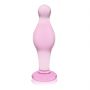 Szklany korek analny Lovetoy Romance różowy 11 cm - 2