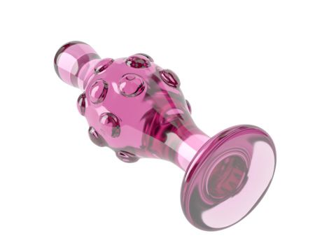 Szklany korek analny Lovetoy Romance różowy 11 cm - 6