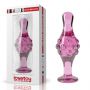 Szklany korek analny Lovetoy Romance różowy 11 cm - 2