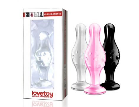Korek analny szklany Lovetoy transparentny 11 cm