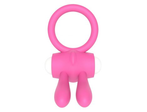 Power Clit Silicone Cockring Pink - 3