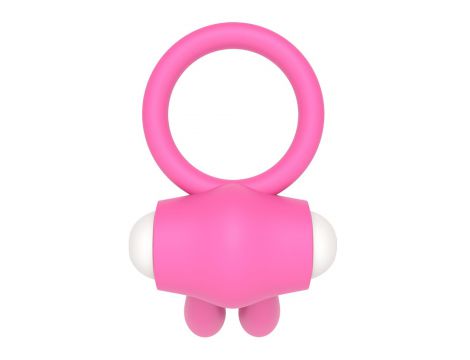 Power Clit Silicone Cockring Pink - 5