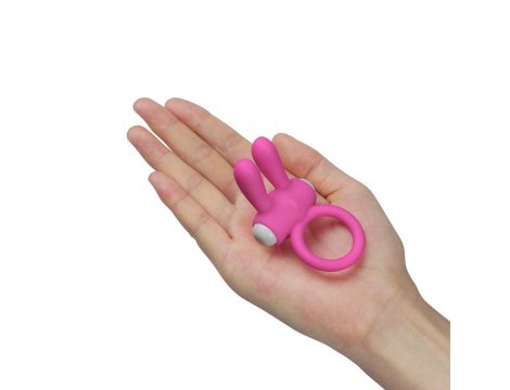 Power Clit Silicone Cockring Pink - 7