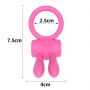 Power Clit Silicone Cockring Pink - 7