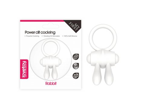 Pierścień wibrujący Lovetoy silikonowy biały 7.5 cm
