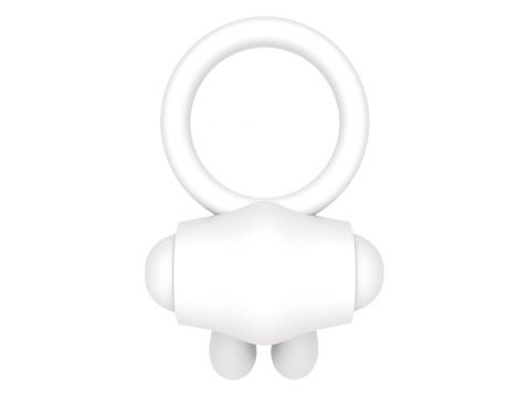 Pierścień wibrujący Lovetoy silikonowy biały 7.5 cm - 5