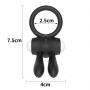 Pierścień wibracyjny Lovetoy silikonowy czarny 7.5 cm - 7