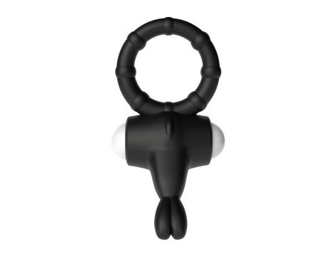Power Clit Silicone Cockring Black - 4
