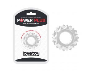 Pierścień erekcyjny Lovetoy Power Plus transparentny rozciągliwy