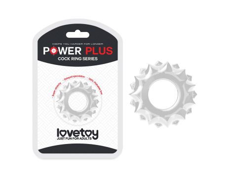 Pierścień erekcyjny Lovetoy Power Plus transparentny rozciągliwy
