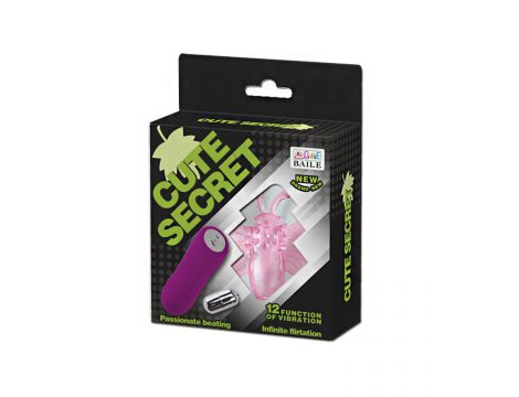 Mini wibrator motylkowy Baile Cute Secret z pilotem 12 funkcji - 8