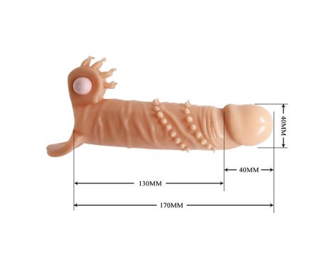 Przedłużka wibrująca na penisa Pretty Love Connor 17 cm - 8