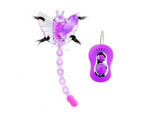 Wibrator motylkowy strap-on Baile Butterfly 7 trybów