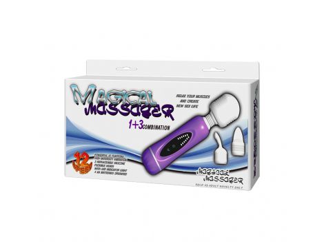Magiczny masażer wibracyjny Baile 12 funkcji 3 nakładki - 9