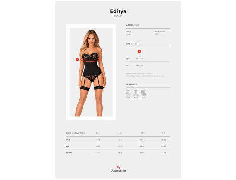 Gorset Obsessive Editya czarny M/L - 7