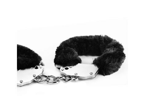 Kajdanki puszyste metalowe Lovetoy czarne - 3