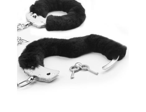 Puszyste metalowe kajdanki Lovetoy czarne - 3