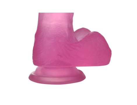 Dildo żelowe Lovetoy realistyczne różowe 17 cm z przyssawką - 6
