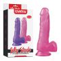 Dildo żelowe Lovetoy realistyczne różowe 17 cm z przyssawką - 2