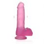 Dildo żelowe Lovetoy realistyczne różowe 17 cm z przyssawką - 4