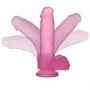Dildo żelowe Lovetoy realistyczne różowe 17 cm z przyssawką - 8