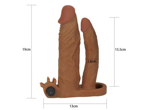 Wibrująca podwójna przedłużka Lovetoy 19.8 cm - 6