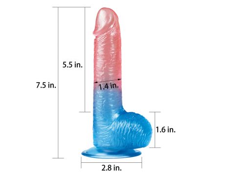Realistyczne dildo Lovetoy TPE 19 cm z przyssawką - 2