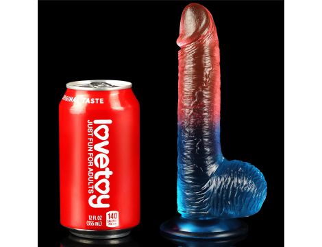 Realistyczne dildo Lovetoy TPE 19 cm z przyssawką - 7