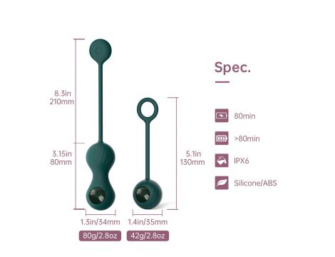 Kulki Kegla Magic Motion Crystal Duo z aplikacją i ciężarkami - 8