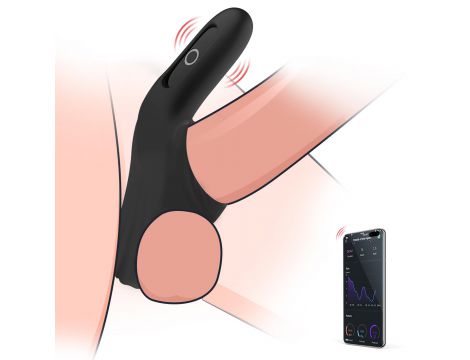 Pierścień erekcyjny Magic Motion Rise z aplikacją czarny - 4