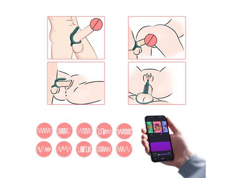 Pierścień wibrujący z aplikacją Rise Magic Motion zielony - 5
