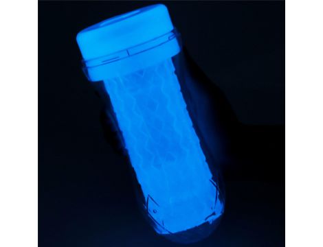 Masturbator żebrowany Lumino Play Lovetoy biały świecący 20 cm - 8