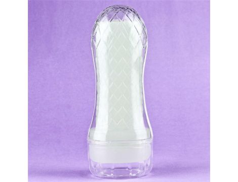 Masturbator żebrowany Lumino Play Lovetoy biały świecący 20 cm - 14