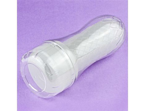 Masturbator żebrowany Lumino Play Lovetoy biały świecący 20 cm - 16