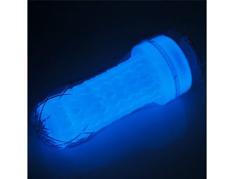 Masturbator Lumino Play świecący Lovetoy biały 20 cm - 6