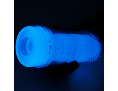 Masturbator Lumino Play świecący Lovetoy biały 20 cm - 8