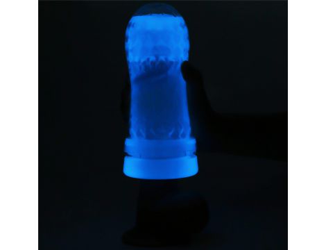 Masturbator Lumino Play świecący Lovetoy biały 20 cm - 10