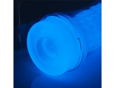 Masturbator Lumino Play świecący Lovetoy biały 20 cm - 11