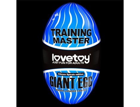 Masturbator Lovetoy Giant Egg Climax Spirals przezroczysty TPE 13 cm - 15