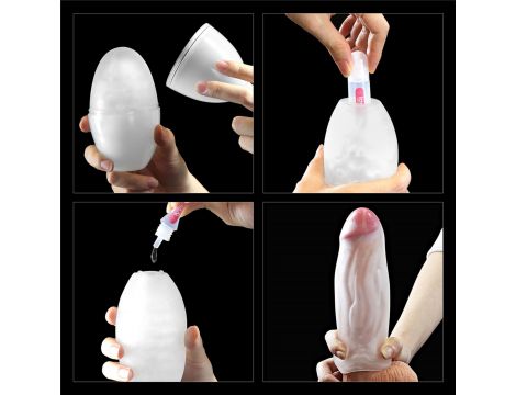 Masturbator Lovetoy Giant Egg Climax Spirals przezroczysty TPE 13 cm - 19