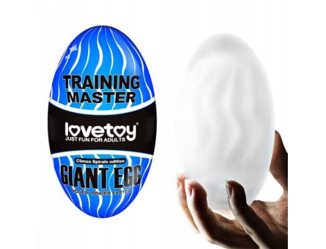 Masturbator Lovetoy Giant Egg Climax Spirals przezroczysty TPE 13 cm