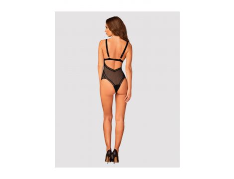Body prześwitujące Obsessive Estiqua czarne XS/S - 4