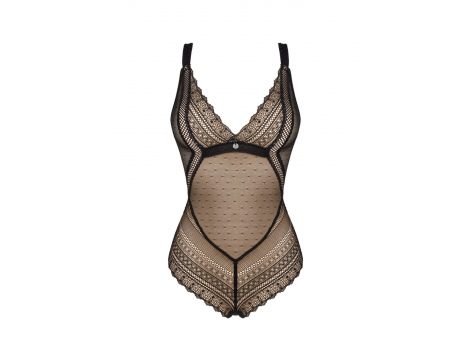 Body prześwitujące Obsessive Estiqua czarne XS/S - 5