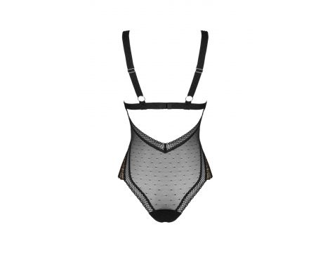 Body prześwitujące Obsessive Estiqua czarne XS/S - 6