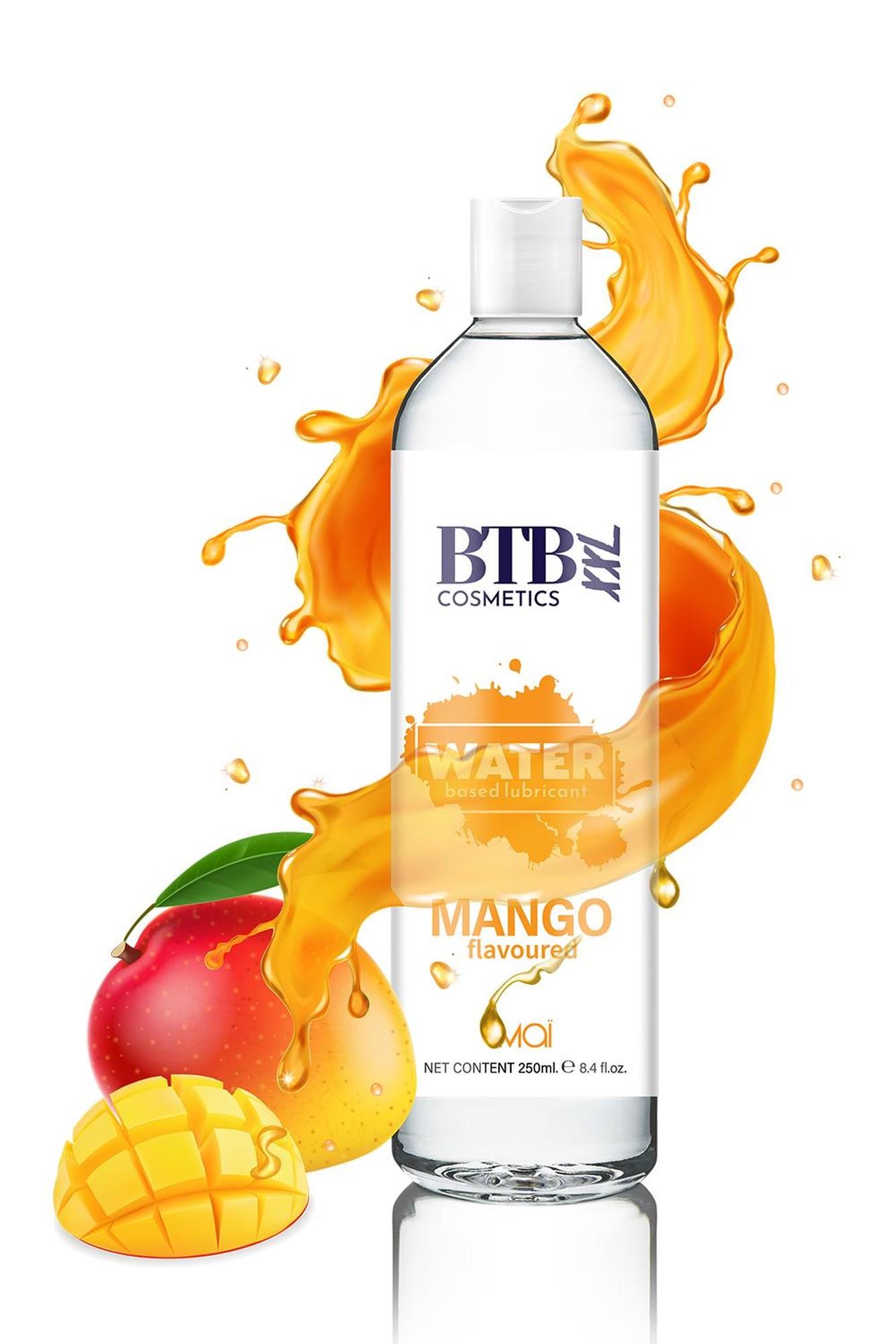 btb water based flavored mango lubricant 250ml