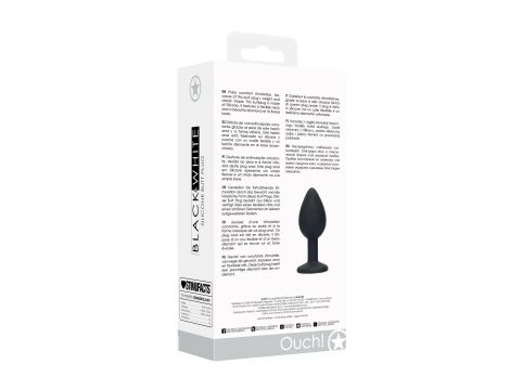Korek analny silikonowy z odpinanym diamentem Ouch! - 7
