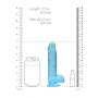 Dildo z jądrami RealRock niebieskie 15 cm - 8