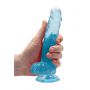 Dildo realistyczne z jądrami RealRock Crystal Clear 19 cm - 5